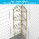 HuggieGems 4 Tier Floor Standing Corner Shower Caddy Organizer Shelf with Hooks, Bathroom Shelves Stand Rack, Gold