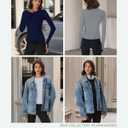 Oakgarden 4 Pack Women's Seamless Workout Shirts Long Sleeve Yoga Athletic Top Thumb Holes Raglan Crewneck Sports Running Tee (Large, Black, Bright Gray, White, Navy Blue)