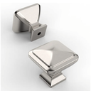 Amerdeco 10 Pack Brushed Satin Nickel Square Kitchen Cabinet Knobs Cabinet Hardware Single Hole Cabinet Pulls Gold Drawer Knobs and Pulls for Bathroom Cabinets ZH0019