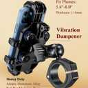 BRCOVAN UTV Phone Mount with Vibration Dampener, Adjustable Heavy Duty UTV Roll Cage Cellphone Holder Fit on 1.5''/1.65''/1.75''/1.85''/2'' Roll Bar, Compatible with 5.4''-6.9'' Smartphones
