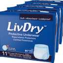 LivDry Adult Incontinence Underwear, Extra Absorbency Adult Diapers, Leak Protection (XXX-Large (44 Count))