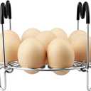Egg Steamer Rack Trivet with Heat Resistant Handles for Instant Pot Accessories 5,6,8 Quart & Pressure Cooker, Stainless Steel