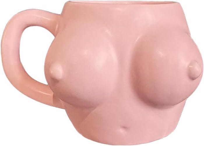 Funny Boob Mug-Novelty Coffee Mugs Big Boobs Gifts | Funny Mug Body Ceramic Coffee Cup Titty Cup,Funny Gifts For Men 10.6oz 360ml