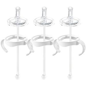 Sippy Cup Conversion Kit for Philips Avent Natural Baby Bottles, Soft Straw top and Weighted Sippy Cup Transition Kit with Handles for Kids, Pack of 3