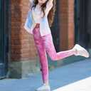 4 Pack Girls Printed Leggings Soft Yoga Pants Kids Tie-Dye Leggings (10-12 Years, Multicolor 10)