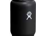 Hydro Flask Travel Water Bottle - Insulated Stainless Steel - Wide Straw Lid, Non Spill, Leakproof in 32 Oz Black