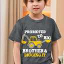 Funnycokid Big Brother T Shirt for Toddler Boys Tee Construction Promoted Short Sleeve 1-6 Years (Gray)