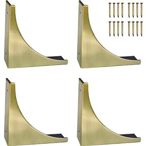 4Pcs Antique Zinc Alloy Box Corner Protector Decorative Furniture Corner Edge Safety Bumpers Cabinets Fireplace Furniture Bumpers (Bronze)
