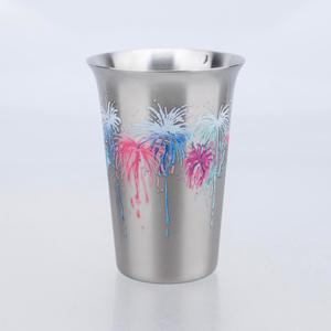 TJ Stainless Steel Metal Cups, Color Changing Stainless Steel Drinking Cups, Reusable Party Cup, Set of 1, 5 oz