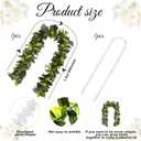 Thiccywoov 2 Pcs Hawaiian Luau Maile and Pikake Lei Graduation Lei Hawaiian Maile Lei Artificial for Wedding Graduation Party, 4.9 ft