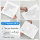 Baquler 1 Pcs 11 x 11'' Exhaust Bathroom Fan Cover with Springs Square Ceiling or Wall Mounted Ceiling Grill Vent Fan Fits Models 663 670 671 675 688 689 Ventilation Cover Replacement Accessories