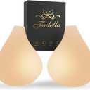 Sticky Push UP Bra, Silicone Adhesive Nipple Covers for Women, Invisible Strapless Breast Pasties, L Nude (L)