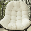 Egg Chair Cushion Replacement Outdoor Hanging Chair Cushion for Patio Furiture Hammock Swing Cushion 47x35x6 Inches (White)