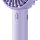 Gaiatop Mini Portable Fan, Small and Powerful, Cute Design 3 Speed Personal Handheld fan and Desktop with Base, Lightweight USB Rechargeable for Travel Lash Makeup Girl Women Summer Gift Purple