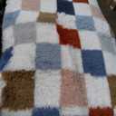 Checkered Area Rug 4x6 for Bedroom Soft Fluffy Shag Carpet | Machine Washable, Non-Slip, Colorful, High Pile, Cozy for Living Room, Kids Room, Nursery, Playroom, Classroom, Modern Decor (Rainbow)