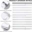 Zebra Roller Window Blinds,Custom Cut to Size,Roller Blinds Dual Layer Roller Shade Blinds, White,Fixed 72 InchesHigh,49 Inches Width