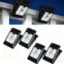 4 Pcs Waterproof Solar Clip Light with Motion Sensor,Portable Solar Powered Outdoor LED Light,3 Modes Adjustable Clip On Lamp for Garden,Garage,Camping,Home Emergency, Multifunctional Lighting