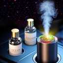 Smart Car Air Freshener with Star Light & 100ml Diffusers Oil Refills, Auto On/Off Aroma Diffuser, 3 Adjustable Mist Modes Rechargeable Aromatizante para Carro - Car DiffuserCologne+Ocean