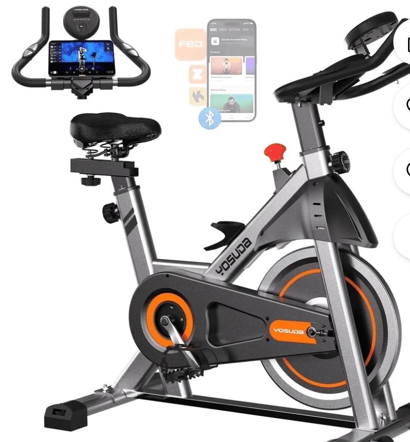 YOSUDA Exercise Bike Stationary Indoor Cycling Bike for Home 300 Lbs Weight Capacity, Comfortable Seat Cushion and LCD Monitor