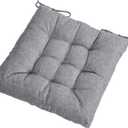 SQUARE MOON 4 Pack Chair Cushions, Seat Cushions, Chair Pads, Chair Mat for Indoor, Outdoor Dining Chair, Kitchen Chairs, Dining Room Chairs (16" 16" 4 Pack, Light Grey)