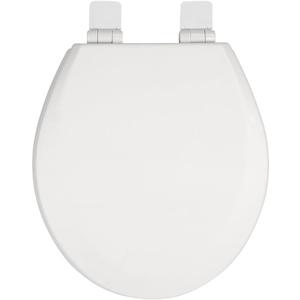 Toilet Seat, Slow Close, Soft Touch, Ultra-Smooth Matte Finish (No Orange-Peel Texture), Premium Moulded Wood, Quick Release, White, PIKLiDS (Round)