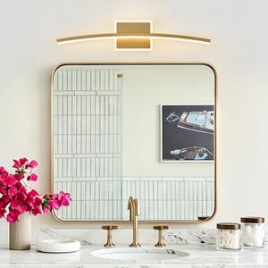 LED Wall Sconce Gold Long LED Vanity Light Over Mirror, 5CCT L24In