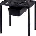 LockerMate Adjust-A-Shelf Locker Shelf & Organizer, Extends to Fit Your Locker, Includes Storage Drawer, Black