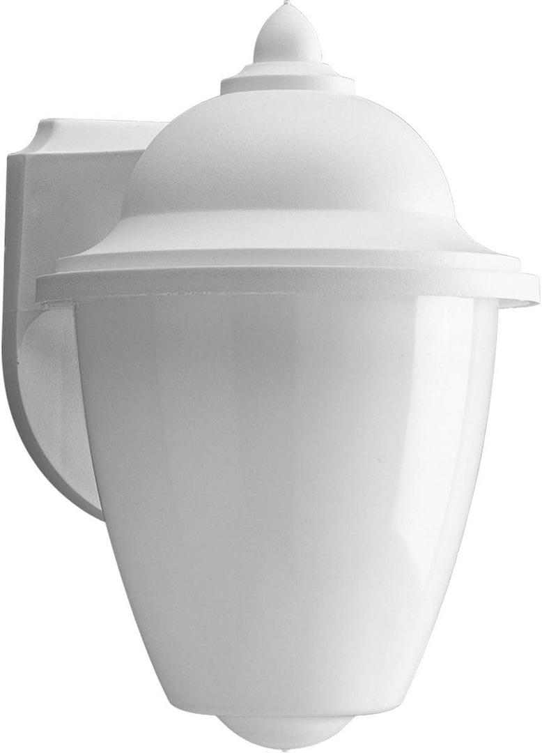 Progress Lighting Polycarbonate Outdoor 1-Light Acrylic Shade Traditional Outdoor Wall Lantern Light White