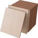 40 Pcs 3 x 3 Inch Unfinished Wooden Cutout Tiles Blank Wood for DIY Painting Staining Wall Decor, Square.