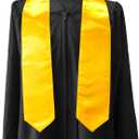 GraduationMall 24 Pieces 72 Inch Plain Graduation Stole Bulk Sublimation Blank Honor Graduation Sash Unisex Adult (Yellow)
