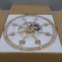 23" 8-Light Modern Crystal Chandelier Light Fixtures 2 Rings Gold Luxury Chandeliers for Dining Room Round Hanging Pendant Lighting for Living Room Kitchen Entryway Bedroom