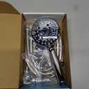 AquaCare High Pressure 8-mode Handheld Shower Head - Anti-clog Nozzles, Built-in Power Wash to Clean Tub, Tile & Pets, Extra Long 6 ft. Stainless Steel Hose, Wall & Overhead Brackets