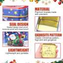 Sosation 12 Pcs Christmas Cookie Tins with Lids Square Candy Tin Set Metal Candy Boxes Containers for Xmas Gift Holiday Party Small Christmas Cookie Jar, 12 Style, 2.95 x 2.95 x 2.56 Inch(Cute)