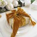 MEEDEE Copper Velvet Crushed Ribbon 2 Inch Frayed Edge Silk Ribbons 2 Rolls 4 Yards Crinkle Terracotta Ribbons Orange Velvet Ribbon for Christmas Tree, Gift Wrapping, Holiday Decor