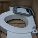 Bemis Rise 4.5" Raised Toilet Seat with Support Handles, Hinges Never Loosen, Fits Round and Elongated