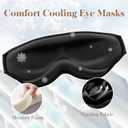 3D Cooling Eye Mask Sleep Mask for Men & Women, 100% Pressure-Free & Light Block-Out Eye Mask for Sleep with Easy Adjustable Strap, Night Eye Cover for Travel, Black