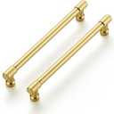 Ravinte Brushed Gold Kitchen Pulls Cabinet Handles 6-1/4 Inch 10 Pack