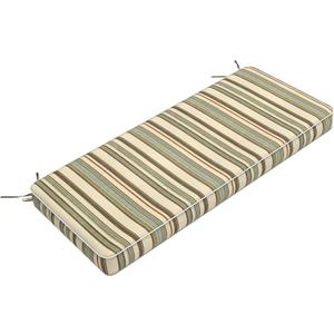 LVTXIII Bench Cushion 48 Inch with Ties, Patio Furniture Window Seat Cushions, Water-Repellent Bench Cushions for Outdoor/Indoor Porch Swing and Loveseat, 48"x18"x3", Stripe Onyx