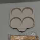 Fried Egg Pan, Egg Frying Pan 4 Cups Egg Poacher Pan Nonstick Mini Pancake Pan Burger Maker for Breakfast, Aluminum Alloy (White)