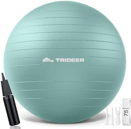 Trideer Exercise Ball Yoga Ball,Office Seating & Balance Ball Chair, Stability Ball for Pilates, Physical Therapy,Core Training & Balance Improvement & Stretching L