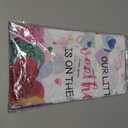 3pcs Little Sweetheart Tablecloth Valentines Table Cloth Conversation Heart Plastic Table Cover Little Sweetheart is on The Way Baby Shower Decorations for Valentines Birthday Decor