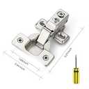 Ravinte 20 Pack 10 Pairs 1/2 Inch Overlay Brushed Nickel Short Arm Kitchen Cabinet Hinges,Soft Close 105 Degree Concealed Hinges with Screwdriver and Mounting Screws Used for Face Frame Door