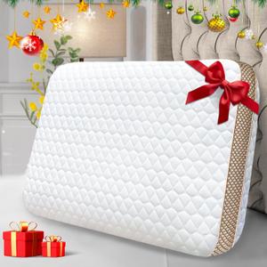 Memory Foam Pillow Standard Size 23.6" x 15.7"x 5.1" Medium Firm Pillow for Sleeping,Orthopedic Bed Pillows for Stomach Back or Side Sleepers,Ventilated Gel Bed Pillow with Washable Cover