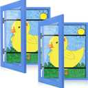 [2-Pack] Kids Art Frames, 8.5x11 Front Opening Kids Artwork Frames Changeable, Skyblue Artwork Display Storage Frame for Wall, Holds 50 Pcs, for 3D Picture, Crafts, Children Drawing, Hanging Art,
