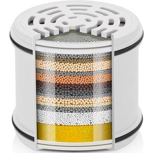 Cobbe 1 Pack Replacement Filters for Fixed Showerheads - Water Softener Filters Beads for Hard Water - Remove Chlorine - Reduces Dry Itchy Skin