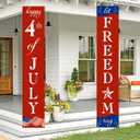 4th of July Decorations Patriotic Decorations Red White and Blue Banner Outdoor Hanging American Flag Porch Decor for Fourth of July Veterans Labor Memorial Presidents Flag Election Day