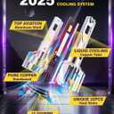 Auxbeam 9006 HB4 Fog Lights, X4 Series 9006 Powersports Lights 20000LM | 600% brightness, all in one design, built in fan and copper tube, plug and play, clear view, balanced beam, 6500k white