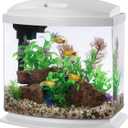 Aqueon LED MiniBow Aquarium Kit with SmartClean Technology, White, 2.5 Gallon