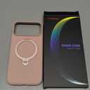 TORRAS Ostand Q3 Silicone for iPhone 17 Pro Max Case, Fit for MagSafe, 360 Spin Stand, Soft Liquid Silicone Cozy Grip, Camera Control, Protective Case for iPhone 17 Pro Max for Women Girl, Bliss Pink