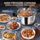 8.46QT Stainless Steel Pressure Cooker Canner, Large Capacity, Heavy Duty, Fast Cooking, Safe Locking Lid, For All Stovetops,olla de presion,para cocinar,instant pot